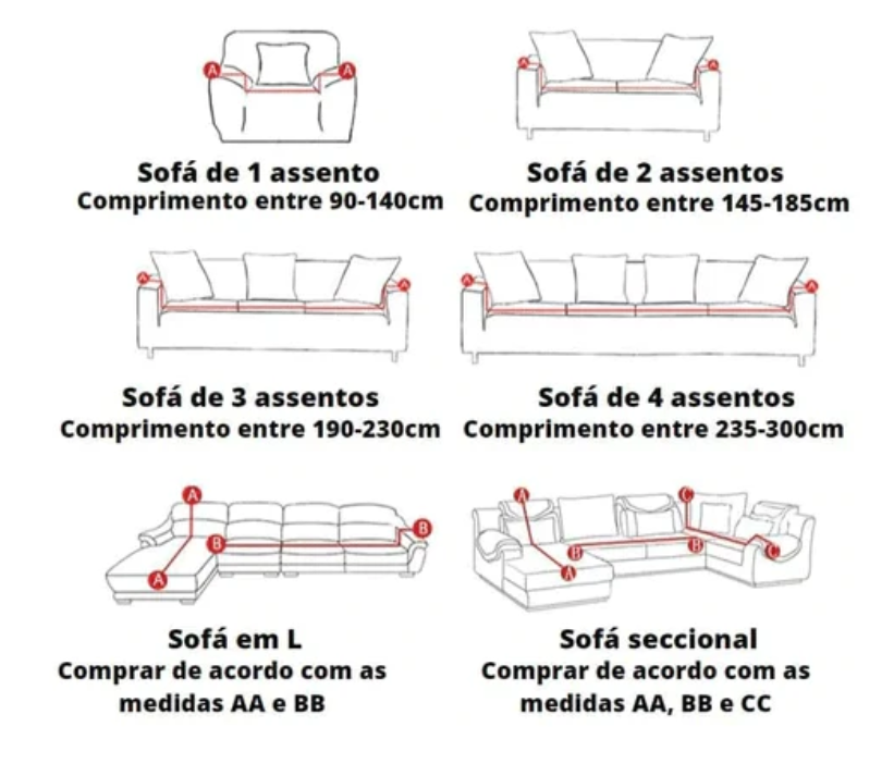Capa de Sofá Ajustável Jacquard Resistente Impermeável - HiperMax