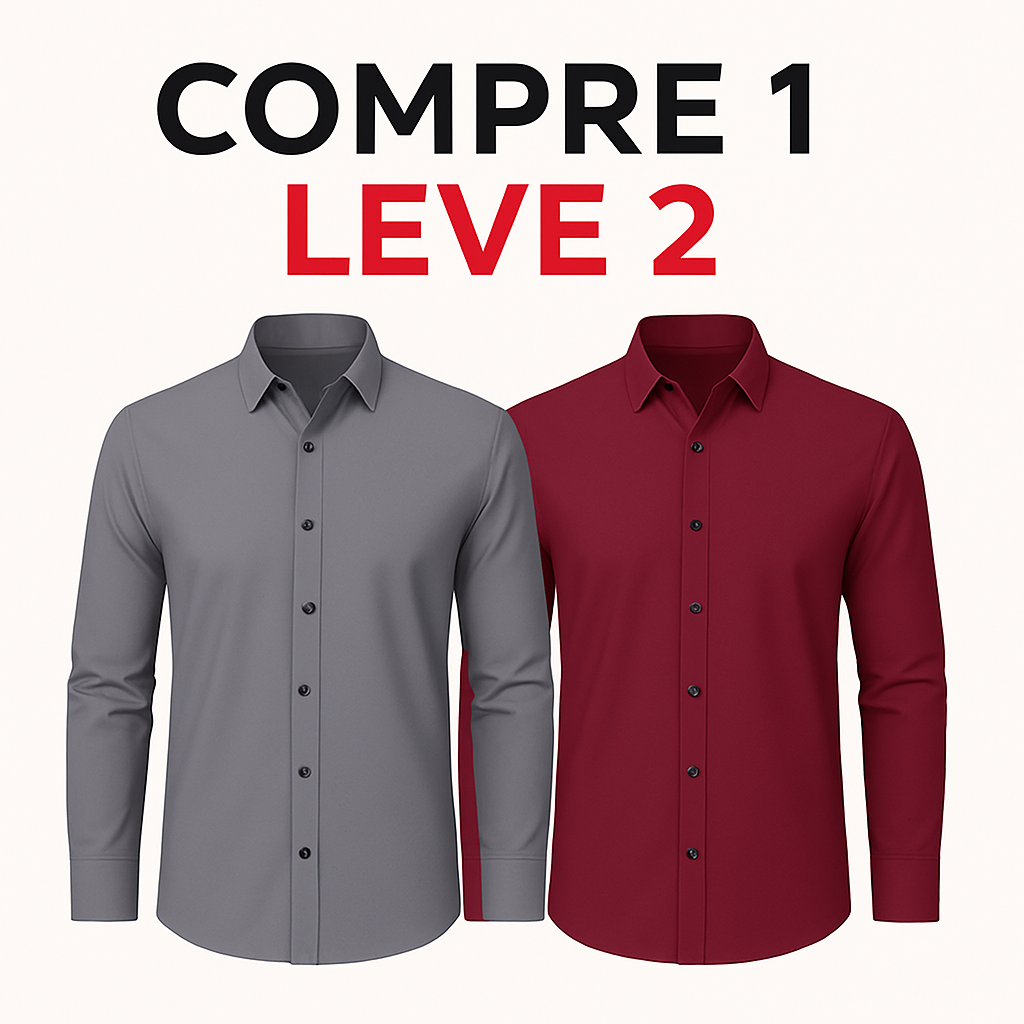 Camisa Anti Amassado - Ultra Stretch [COMPRE 1 & LEVE 2]